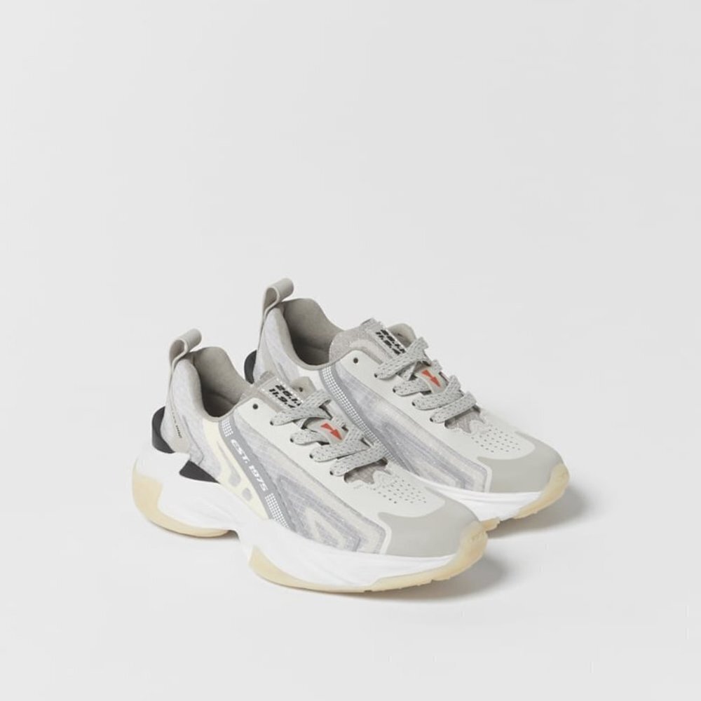 NWT ZARA KIDS/ TECHNICAL SNEAKERS  GRAY - REF 3356/130 12.5, 13.5,  2.5, 4  BOYS